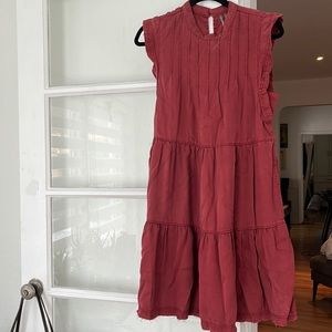 Anthropologie red dress